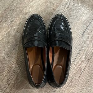 Franco Sarto platform black loafers